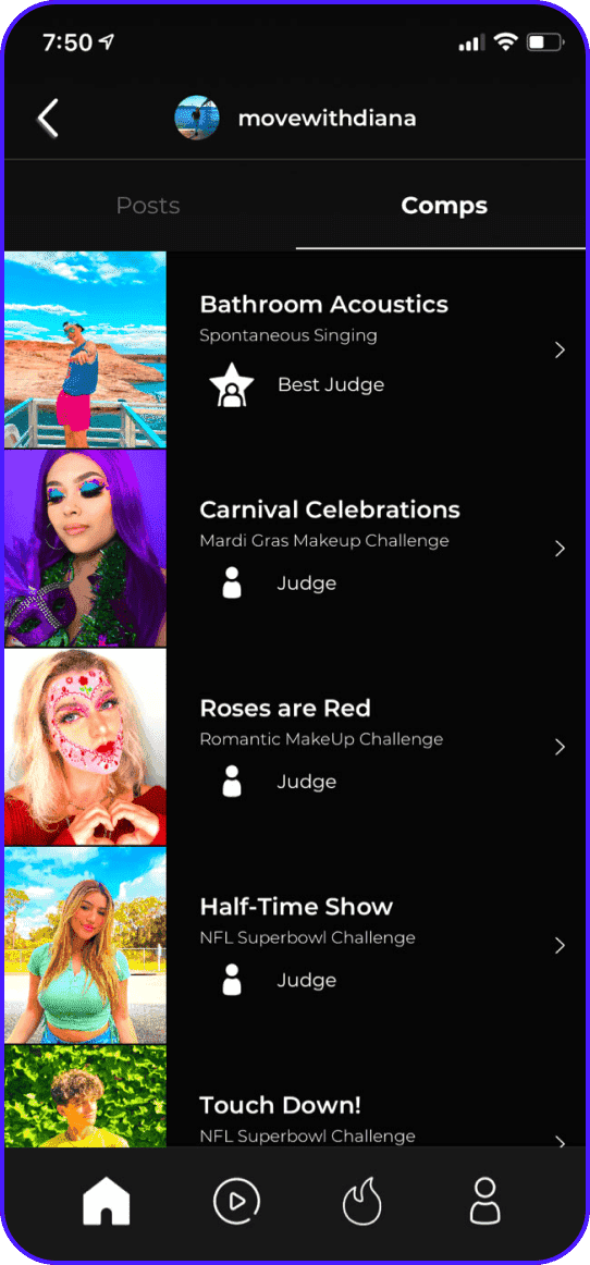 Compete mobile app