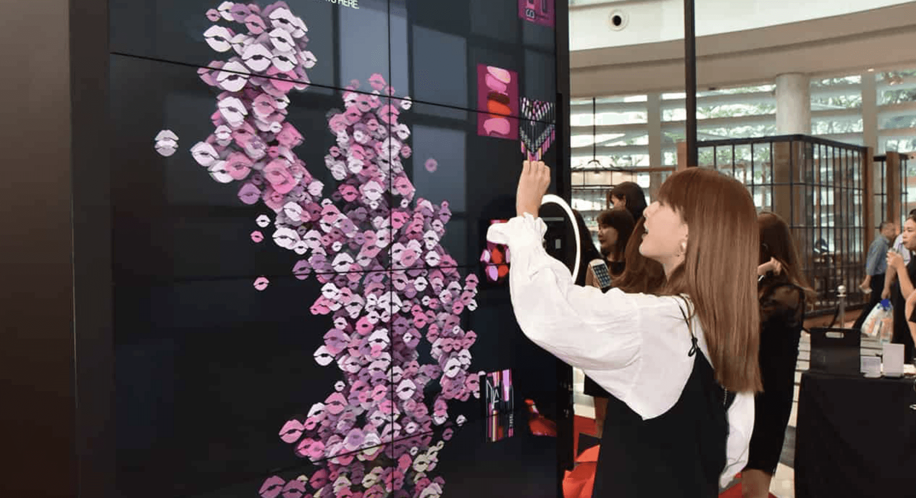 Body-tracking virtual interactive wall for NARS picture
