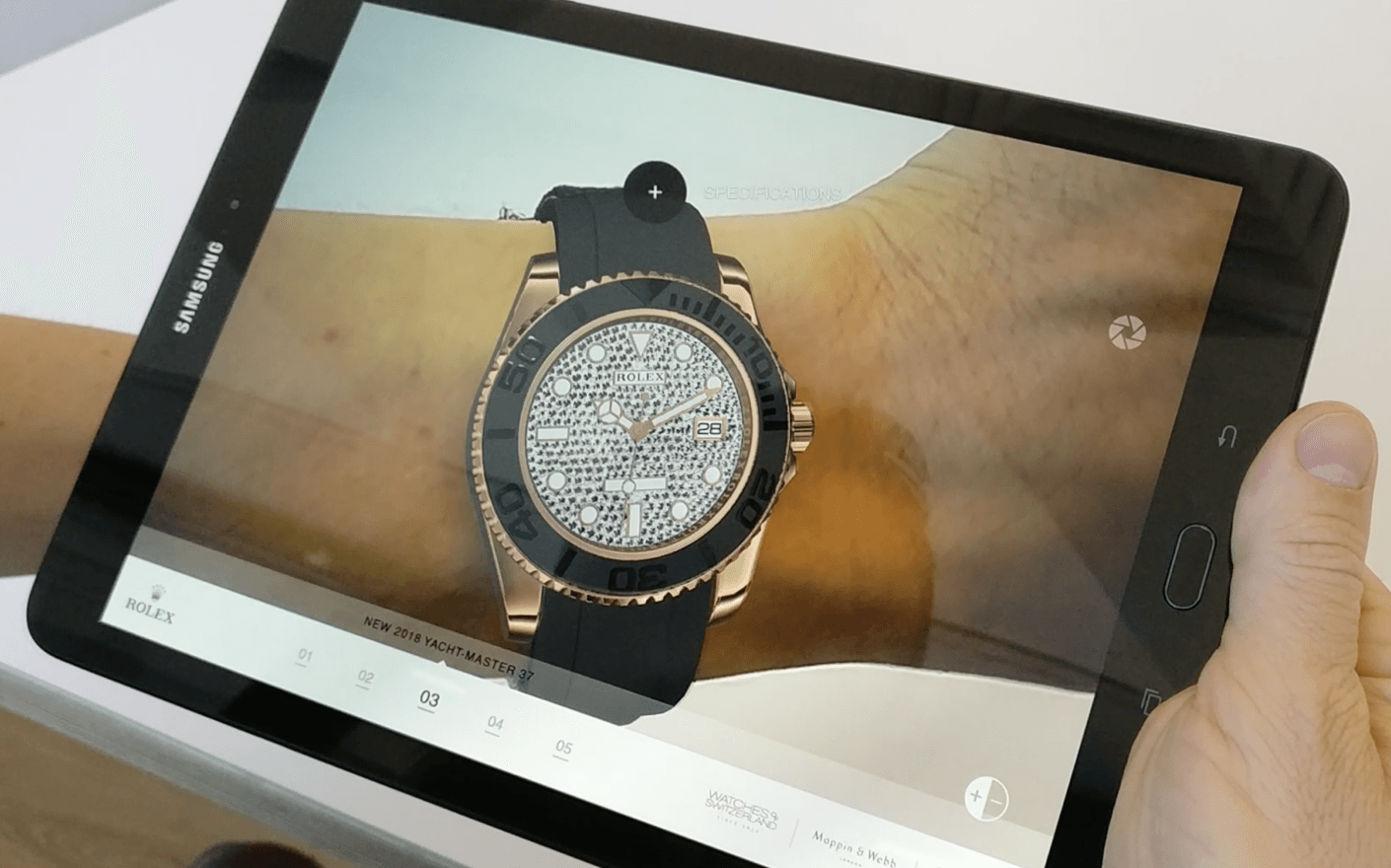 Virtual watch try-on for Rolex picture