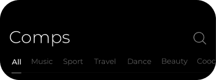 Mobile app top bar