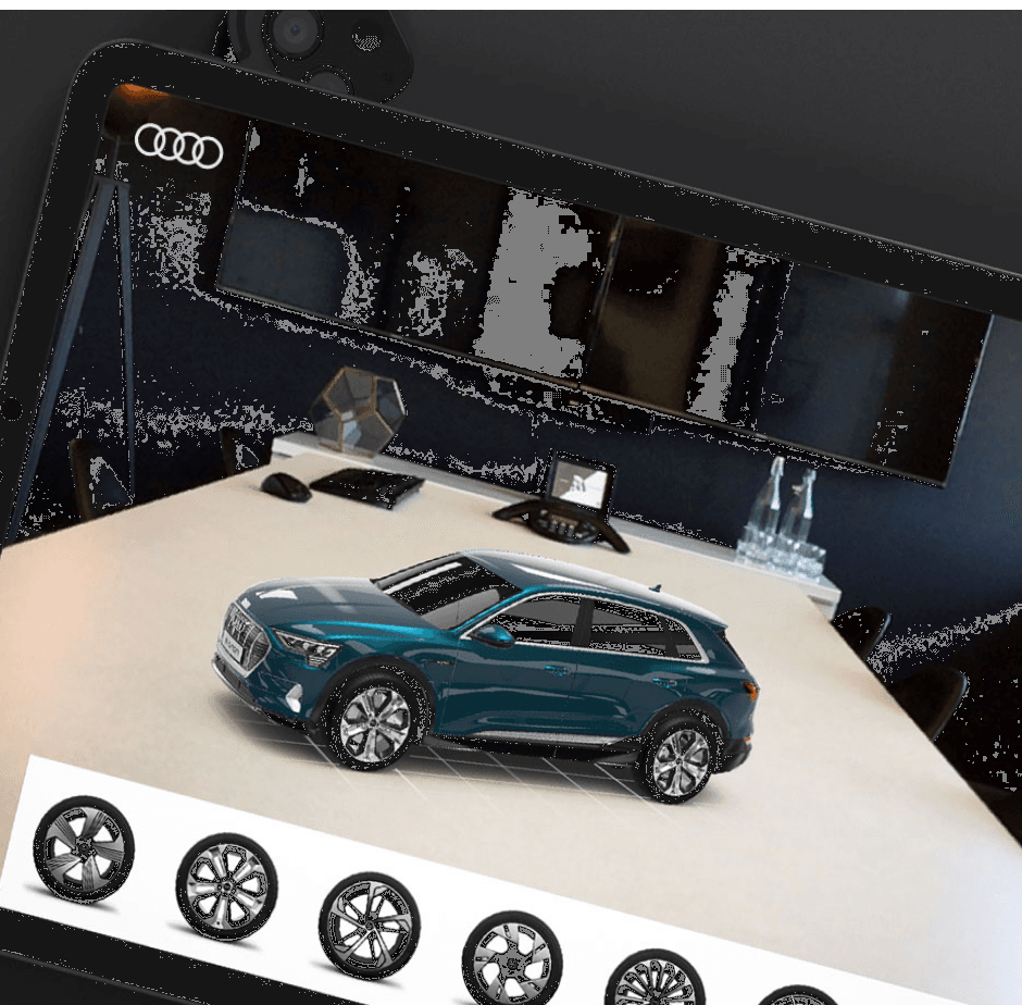 Explore your new Audi in an AR showroom picture