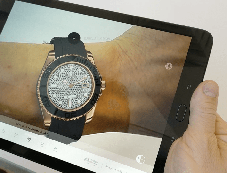 Virtual watch try-on for Rolex