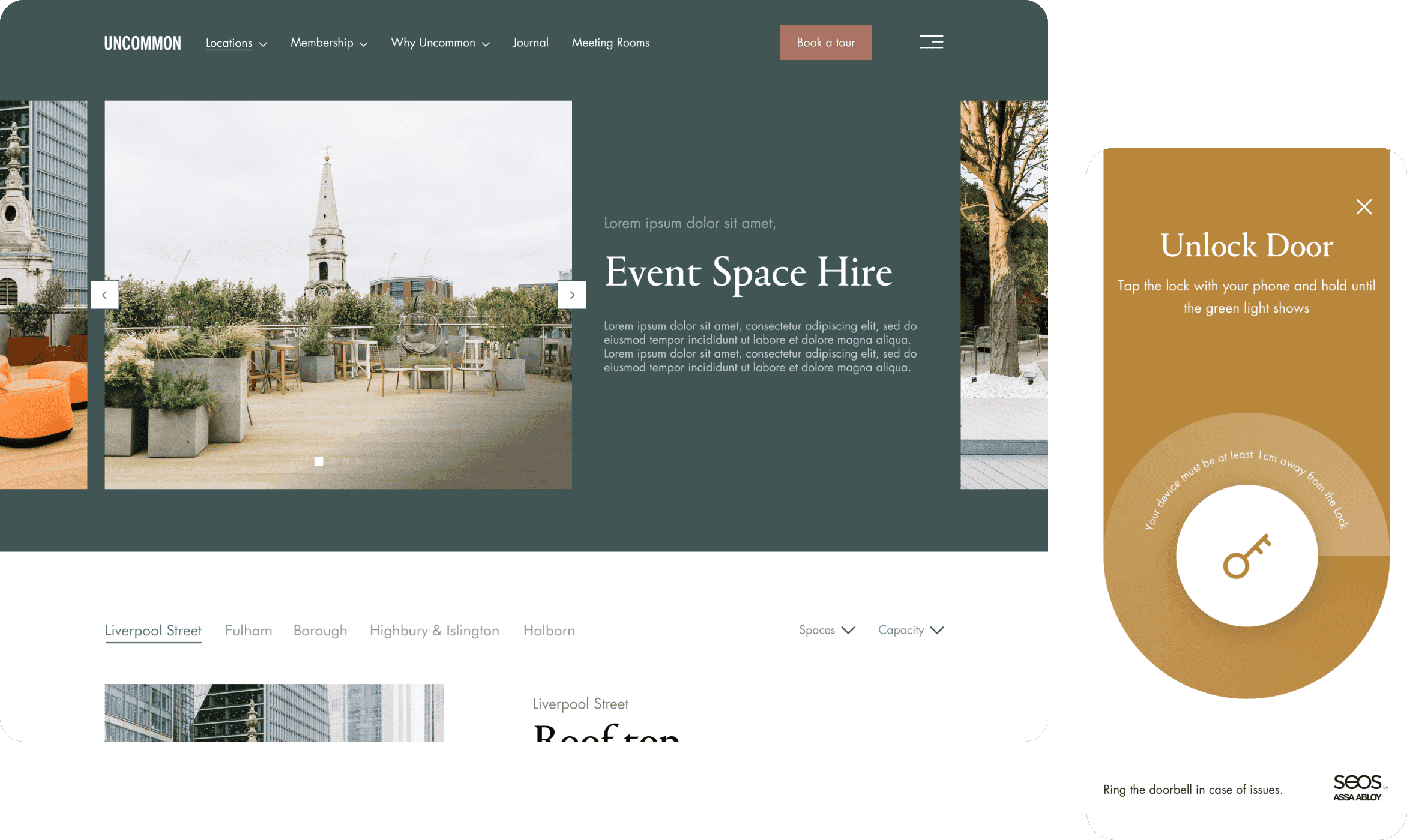 Uncommon desktop and mobile website