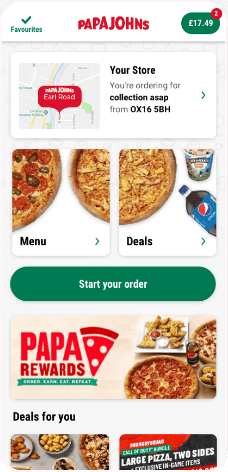 Hero mobile app mosaic element